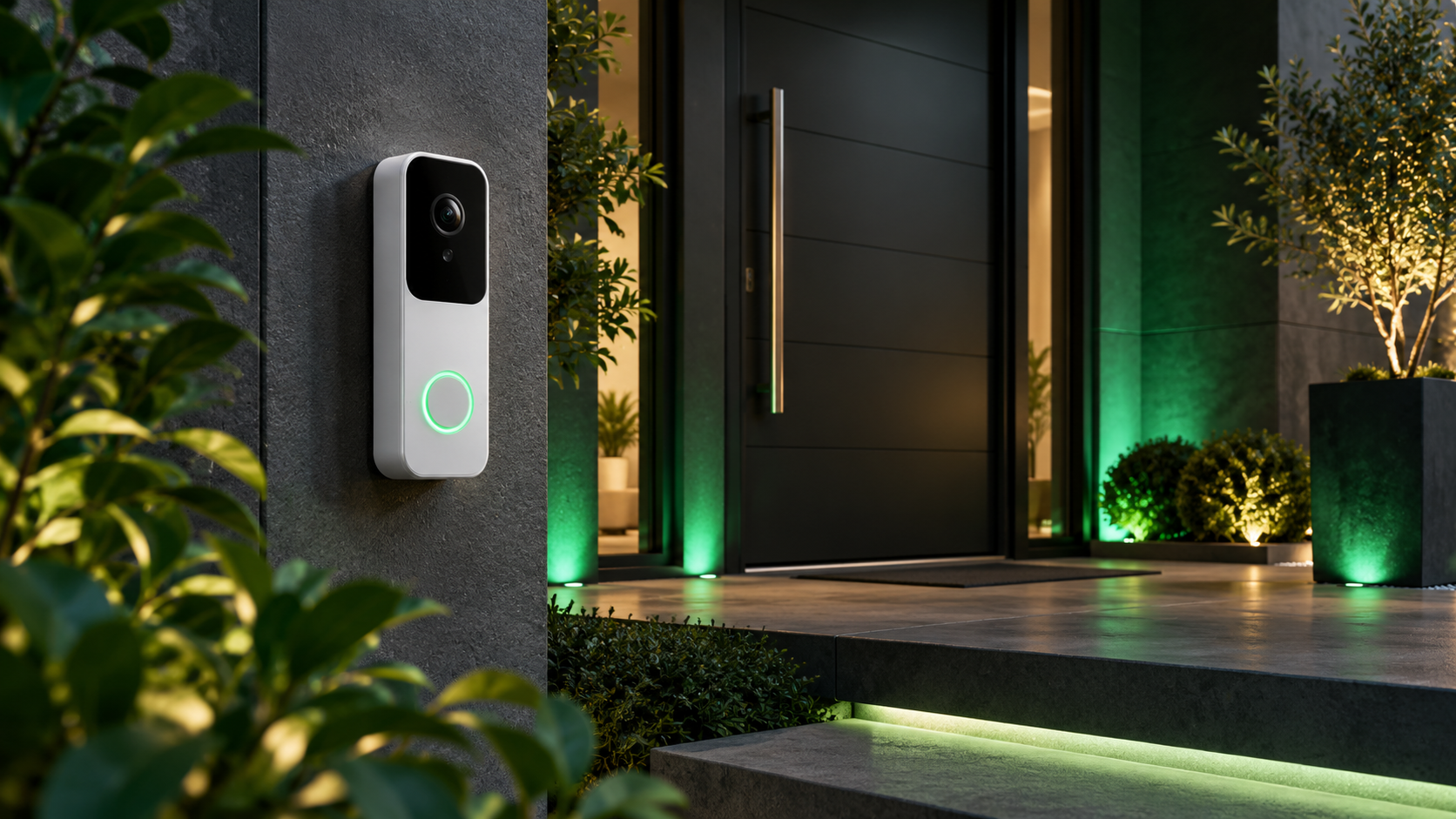 Conceptual illustration: Video Doorbells: Plan Power, Recording and Shared Access